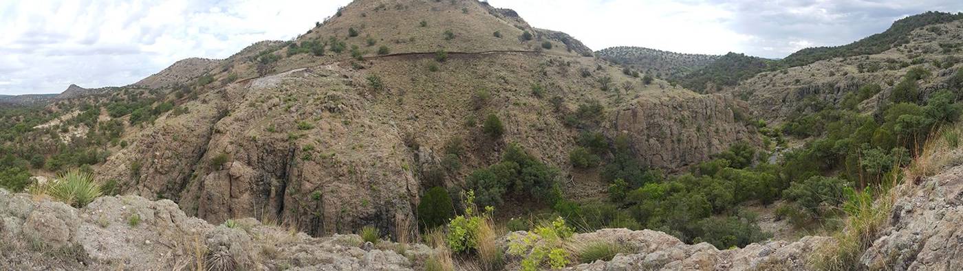 Vista panorámica del yacimiento La Bendición, al norte del arroyo Babidanchi